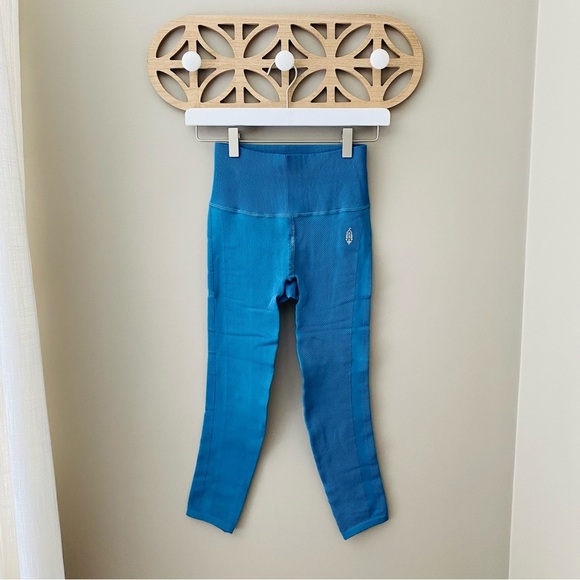 Free People Seamless High Waisted Leggings Blue Sz XS - Picture 1 of 7
